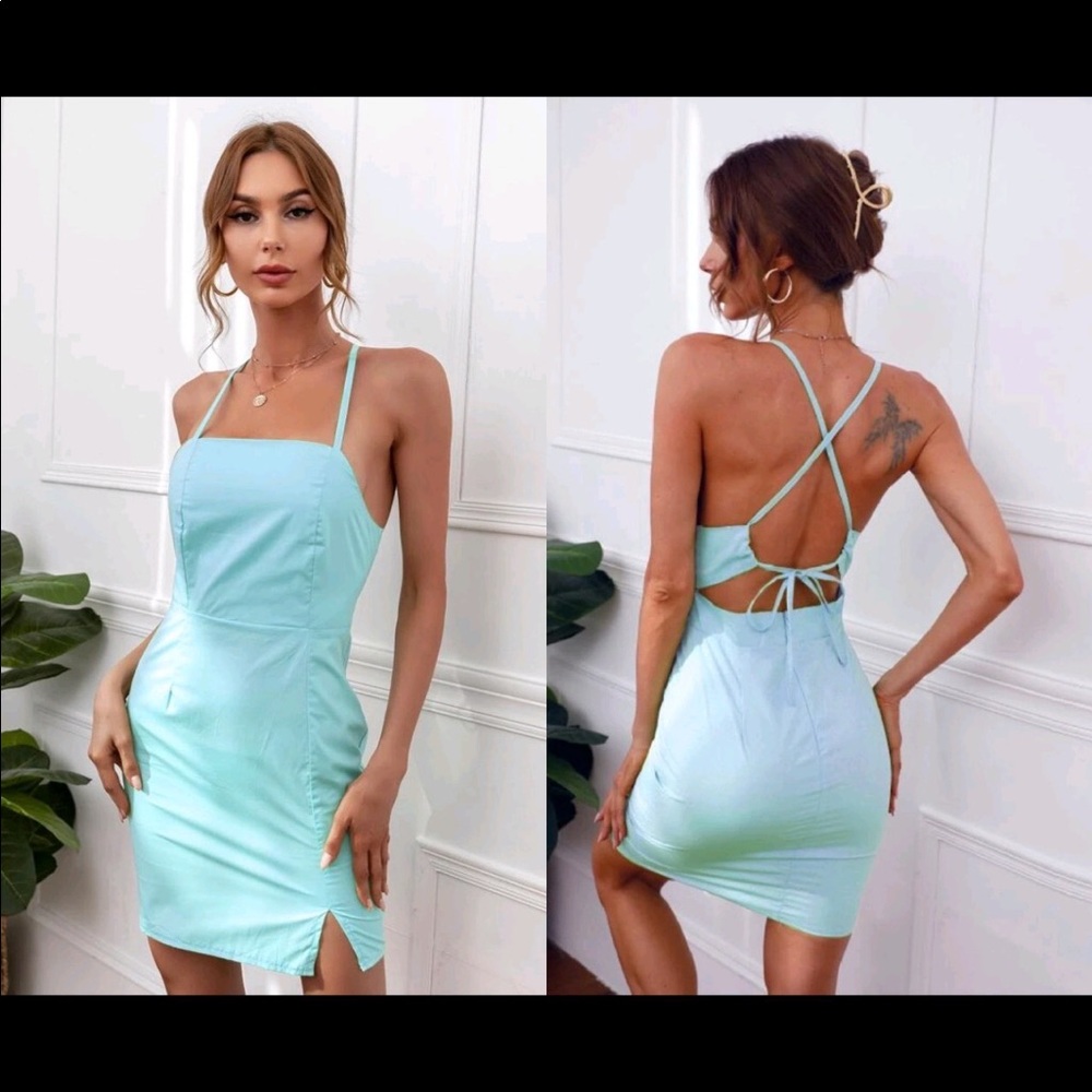 Cute little blue 100% cotton dress